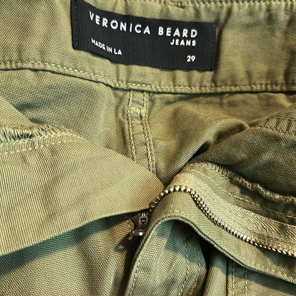 NWT Veronica Beard Arya Straight Carpenter Pants Size 29 Military Green - Picture 5 of 10
